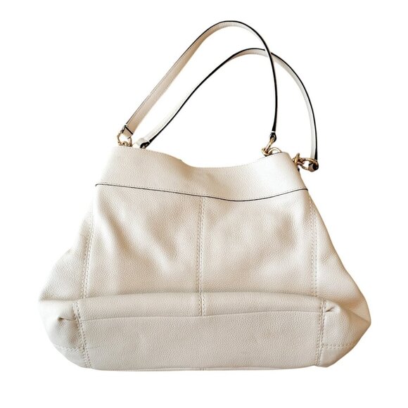 Coach Lexy Stardust Cream Bedazzled Leather Hobo Bag - Picture 2 of 11